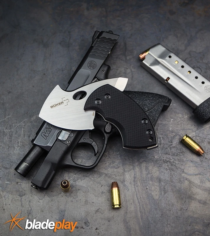 Boker War Toad Black G-10 Friction Folder Knife - Satin Plain - Image 6