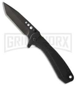 ABKT Phantom Specter Black Aluminum Liner Lock Knife - Black Plain