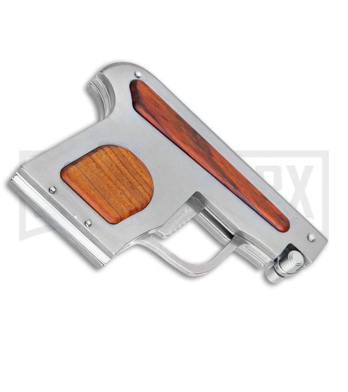 AGA Campolin Cocobolo Automatic Gun Knife - Satin Plain - Image 3