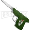 AGA Campolin Green Automatic Gun Knife - Satin Plain