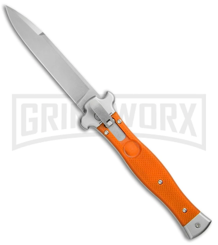 AGA Campolin Zero Orange G-10 Leverlock Automatic - Bayonet Stonewash Plain