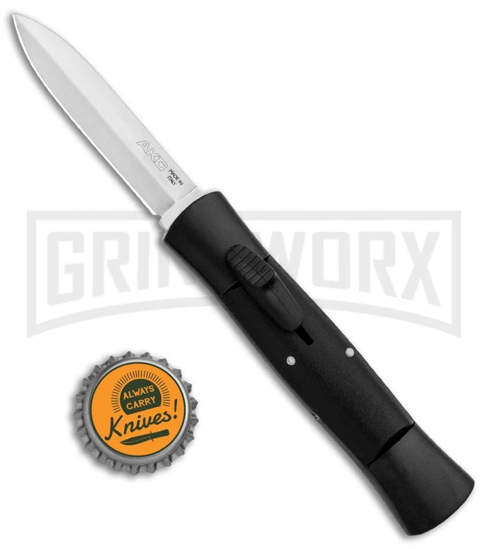 AKC Concord Black OTF Automatic Knife - Dagger Satin - Image 4