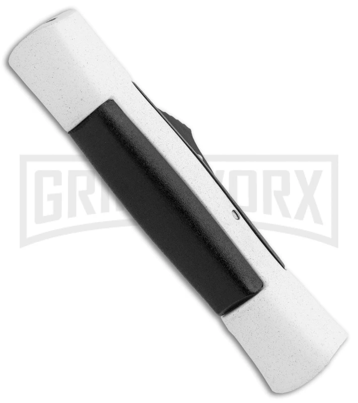 AKC 007 Concord White/Black OTF Automatic Knife - Dagger Black - Image 3