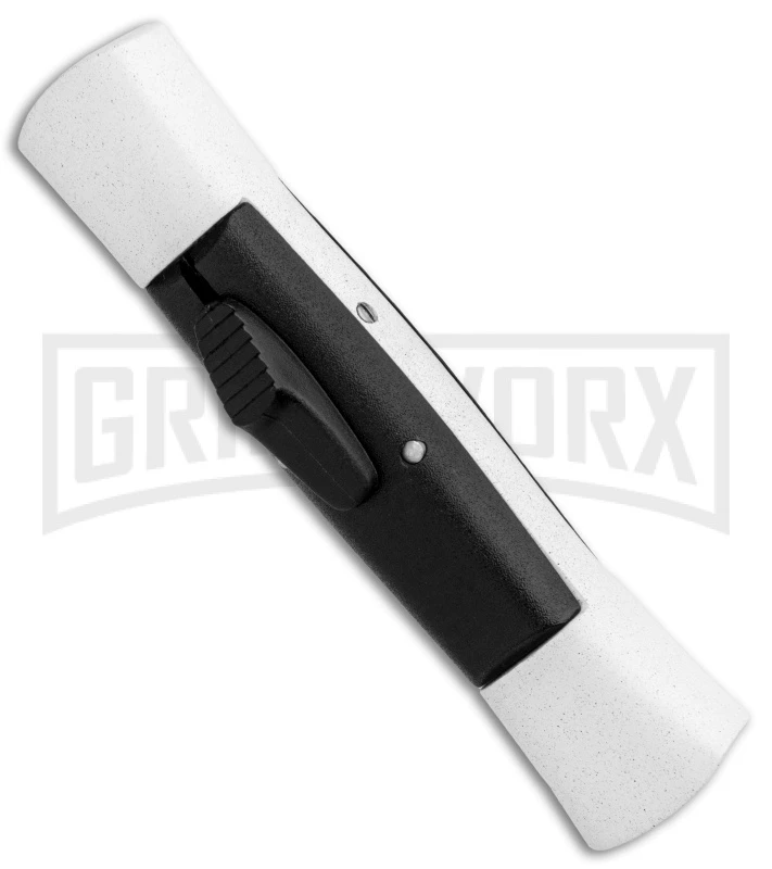 AKC 007 Concord White/Black OTF Automatic Knife - Dagger Black - Image 2