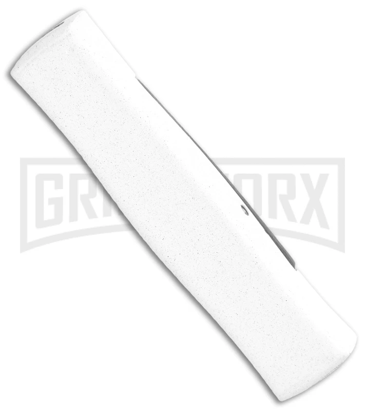 AKC Minion Concord White/Black OTF Automatic Knife - Spear Point Satin Plain - Image 3