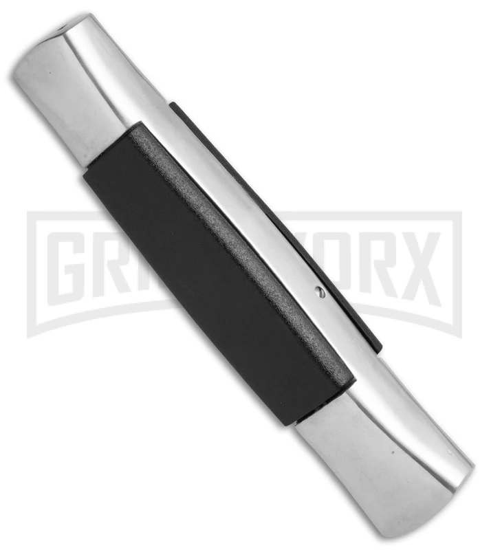 AKC 077 Concord Polish/Black OTF Automatic Knife - Flat Black Plain - Image 2