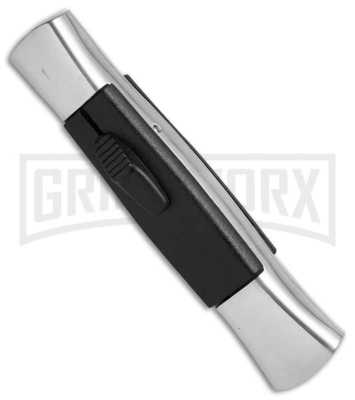 AKC 077 Concord Polish/Black OTF Automatic Knife - Flat Black Plain - Image 3