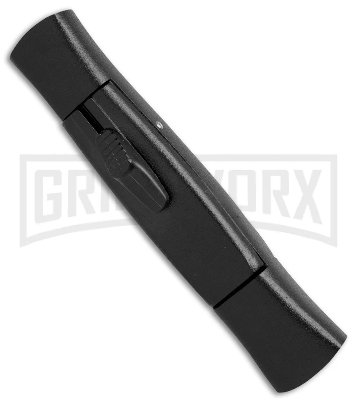 AKC 077 Concord Black OTF Automatic Knife - Dagger Black Plain - Image 3