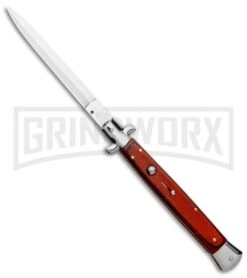 AKC 13" Rosewood Automatic Italian Dagger Stiletto (Satin Plain)
