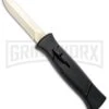 AKC 777 Blackfinger Black OTF Automatic Knife - Dagger Gold Plain