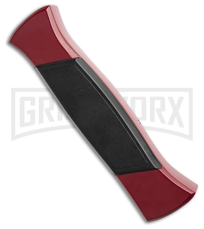 AKC 777 Blackfinger Red/Black OTF Automatic Knife - Black Plain - Image 3