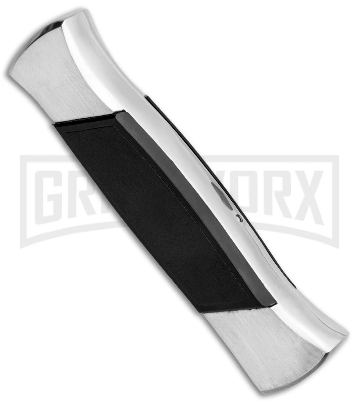 AKC 777 Blackfinger Brushed Aluminum OTF Automatic Knife - SW Tanto - Image 3