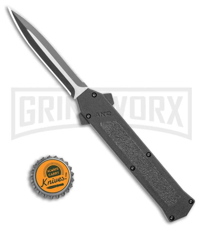 AKC F-16 Black D/A Dagger OTF Automatic Knife - Dagger Two Tone Plain - Image 4