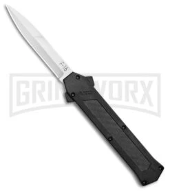 AKC F-16 D/A Bayonet OTF Automatic Knife Black Carbon Fiber (3.3" Bayo)