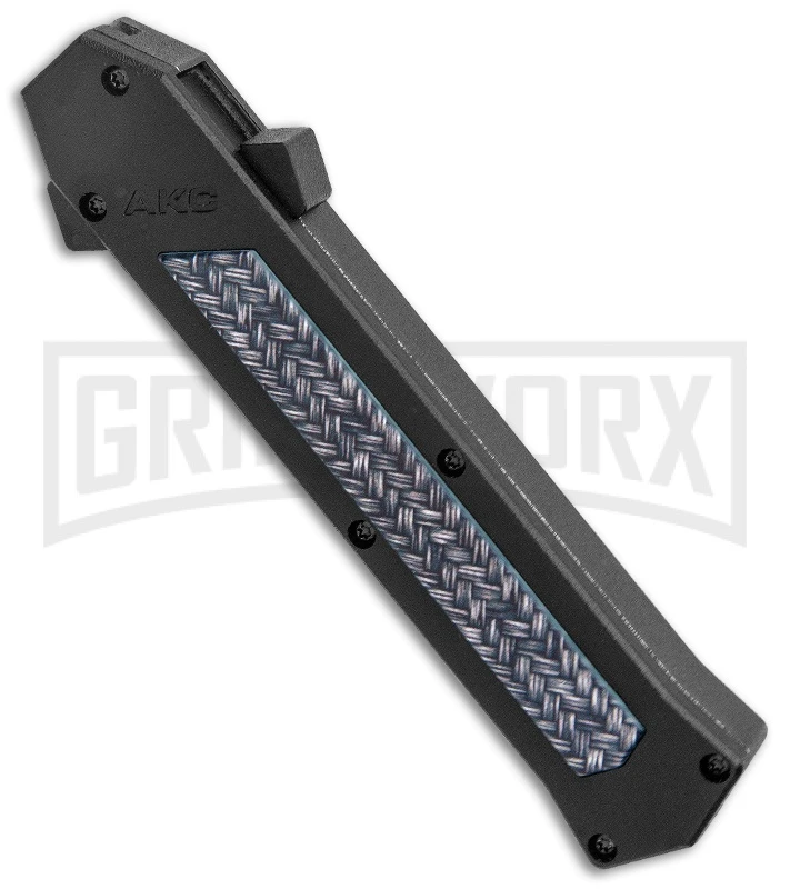 AKC F-16 Weave D/A OTF Automatic Knife - Bayo Satin Plain - Image 2