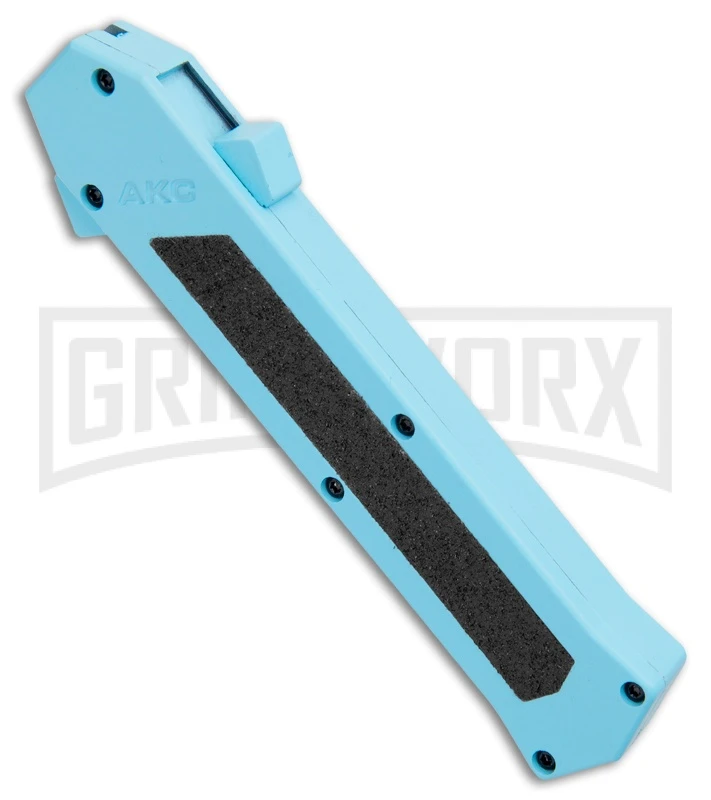 AKC F-16 Teal D/A OTF Automatic Knife - Dagger Two Tone Plain - Image 2