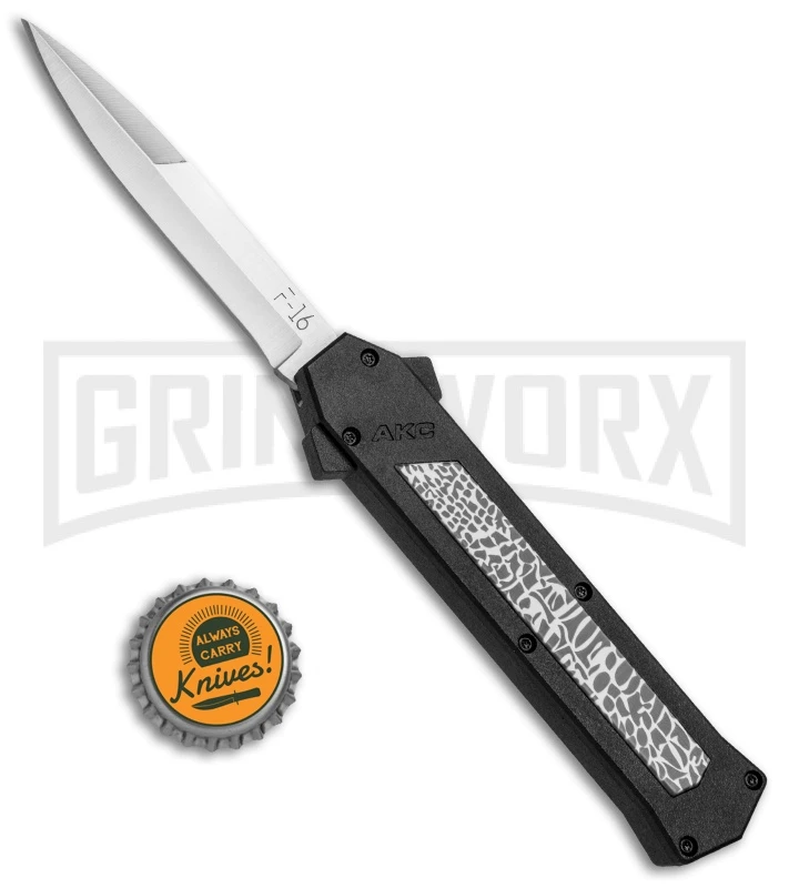 AKC F-16 Iguana D/A OTF Automatic Knife - Bayo Satin Plain - Image 4