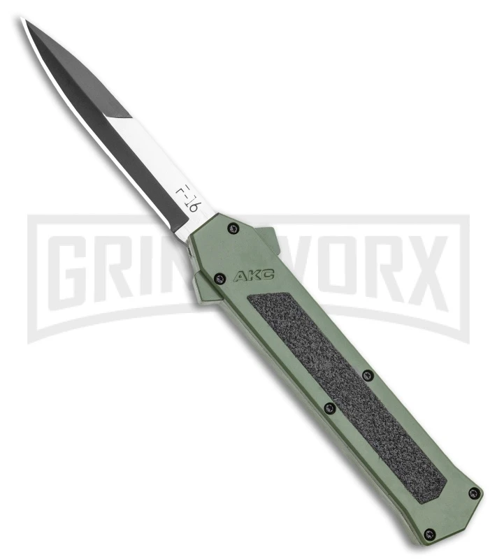 AKC F-16 OD Green D/A OTF Automatic Knife - Bayo Two TonePlain