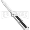 AKC F-16 White D/A OTF Automatic Knife - Bayo Satin Plain