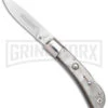 AKC Speed Hunter Dark/Light Horn Automatic Knife - Polish Plain
