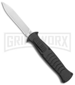 AKC X-treme EVO Black OTF Automatic Knife W/ Pocket Clip - Satin Plain
