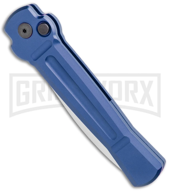 AKC X-treme ACE Blue Automatic Knife - Satin Plain - Image 2