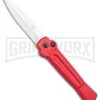 AKC X-treme Ace Red Automatic Knife - Satin Plain