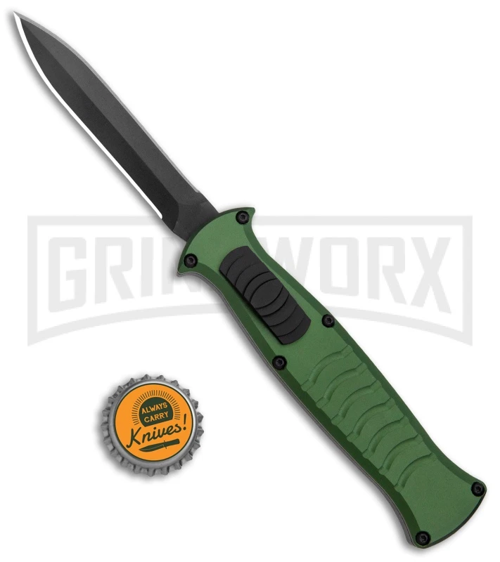 AKC X-treme EVO Green OTF Automatic Knife - Dagger Black Plain - Image 4