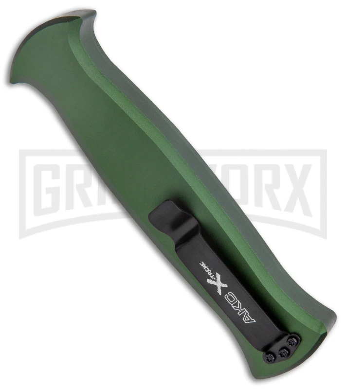 AKC X-treme EVO Green OTF Automatic Knife - Dagger Black Plain - Image 3