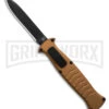 AKC X-treme EVO Gold OTF Automatic Knife - Black Plain Spear Point