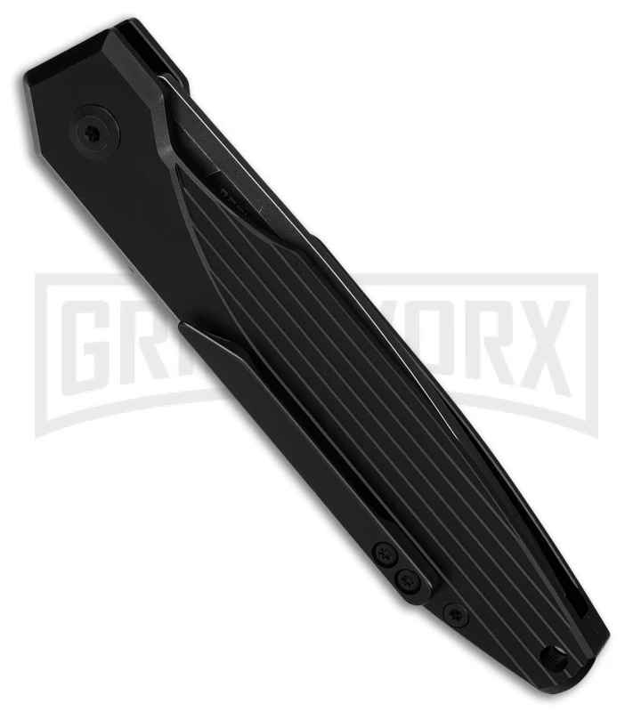 AKC X-treme Dandy Black Aluminum Automatic Knife - Black Stonewash Plain - Image 3