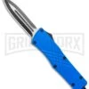Atomic Criss Cross Dagger Blue OTF Automatic Knife - Two Tone Plain