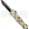 Atomic Defender Medium OTF Automatic Knife Tan Digi Camo - Plain Two Tone Tanto