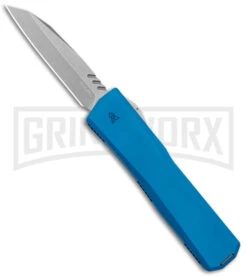 Axial Shift Blue D/A OTF Automatic Knife - Wharncliffe Stonewash S35VN
