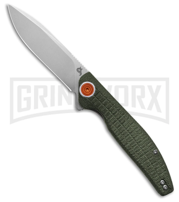BlackFox Artia OD Green G-10 Pocket Knife - Stonewash Plain