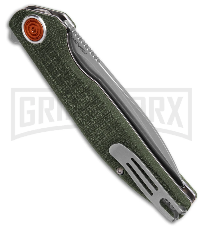BlackFox Artia OD Green G-10 Pocket Knife - Stonewash Plain - Image 3
