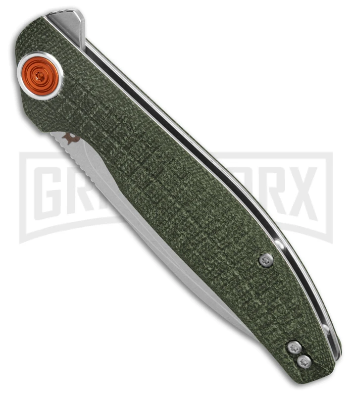 BlackFox Artia OD Green G-10 Pocket Knife - Stonewash Plain - Image 2