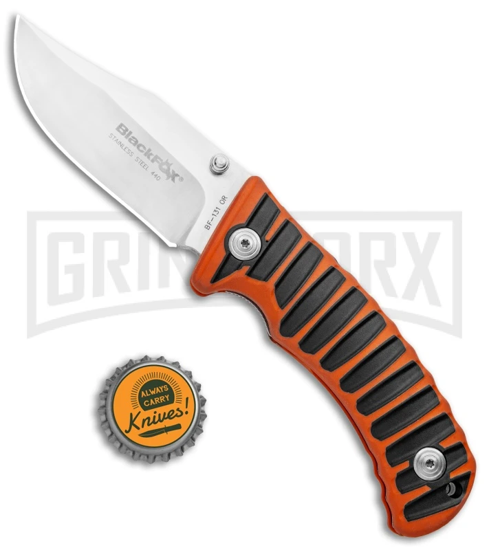 Boker BF-131 Fox Orange/Black Liner Lock Knife - Satin Plain - Image 5