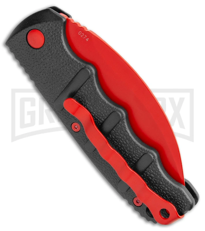 Boker Kalashnikov Black Widow Automatic Knife - Hawkbill Red Plain - Image 3