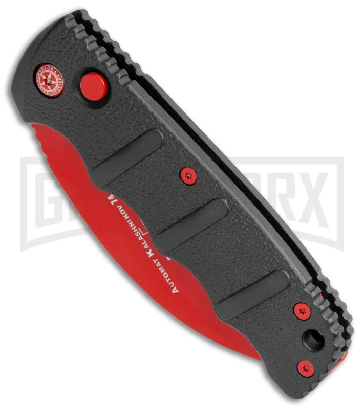 Boker Kalashnikov Black Widow Automatic Knife - Hawkbill Red Plain - Image 2
