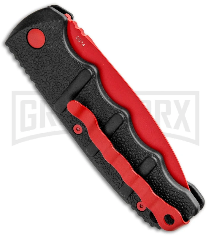 Boker Kalashnikov Black Widow Automatic Knife - D2 Dagger Red Plain - Image 3