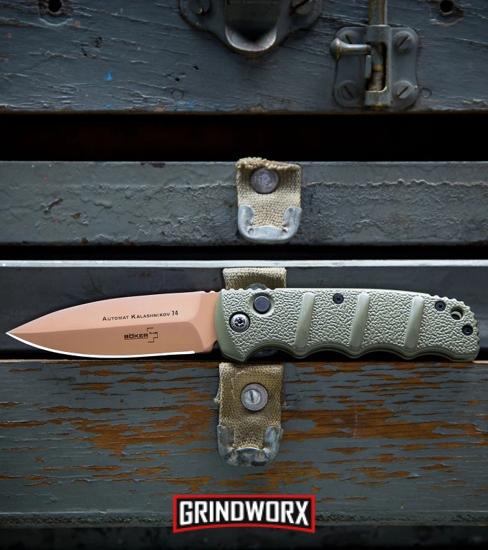 Boker Kalashnikov Desert Warrior Dagger Automatic Knife - Copper Plain - Image 6