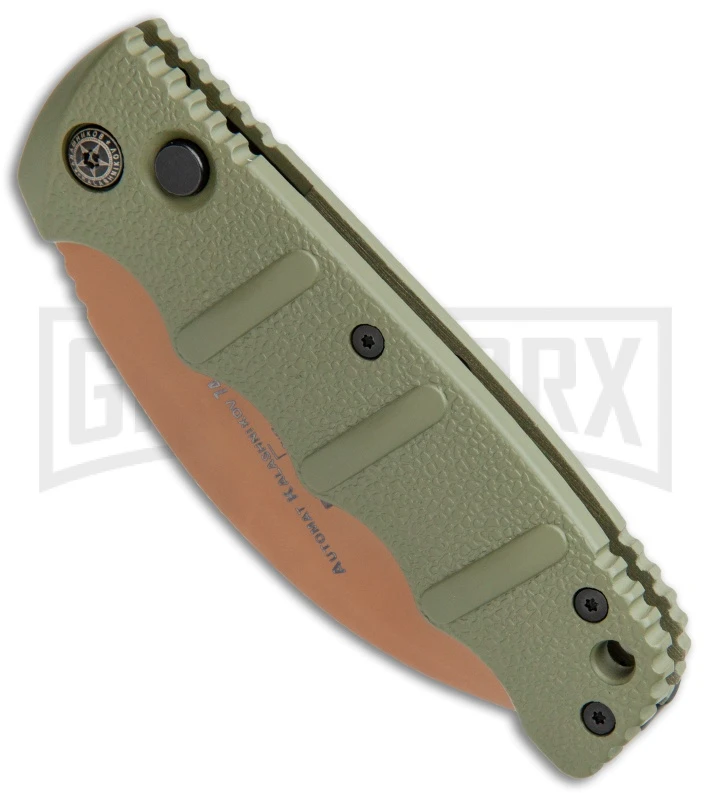 Boker Kalashnikov Desert Warrior Hawkbill Automatic Knife - Copper Plain - Image 2