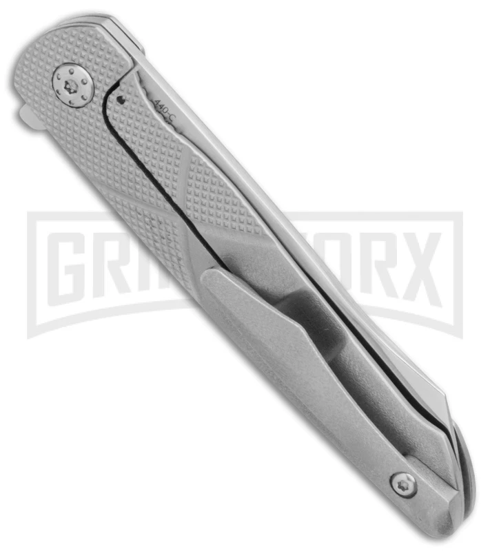 Boker Plus Gent-X Orange Peel Titanium Frame Lock Knife - Mirror Plain - Image 2