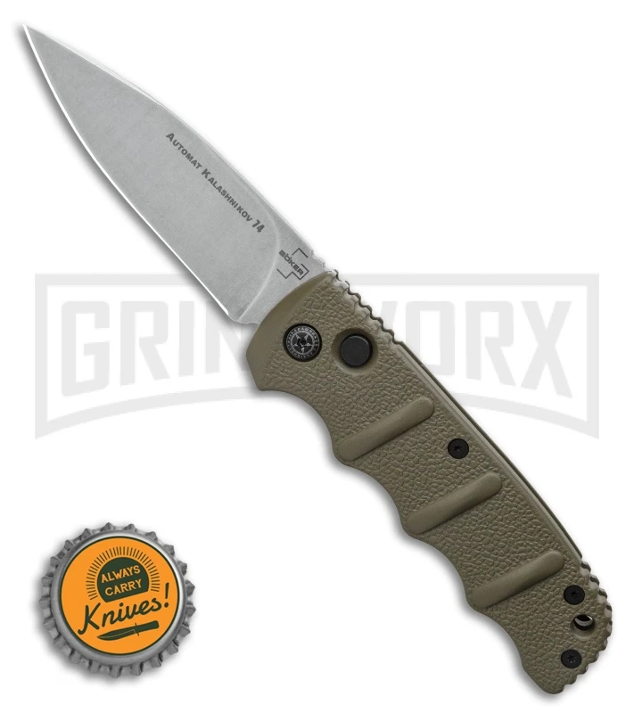 Boker Kalashnikov OD Green Automatic Knife - SW Plain - Image 4