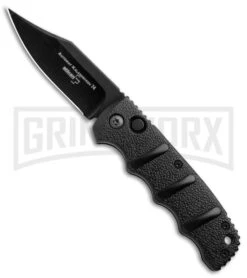 Boker Kalashnikov Black Bowie Automatic Knife - D2 Black Plain