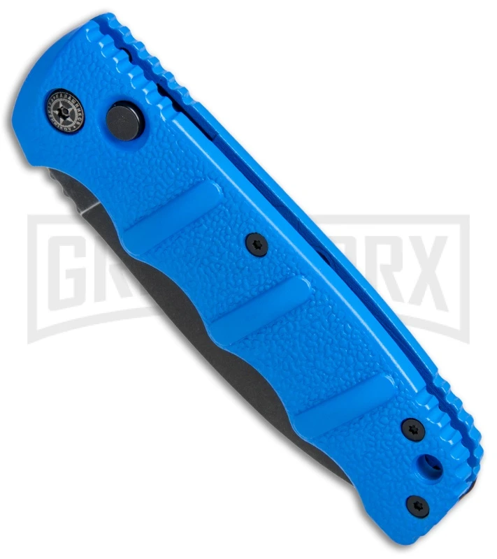 Boker Kalashnikov Blue Automatic Knife - Dagger Smokewash Plain - Image 2