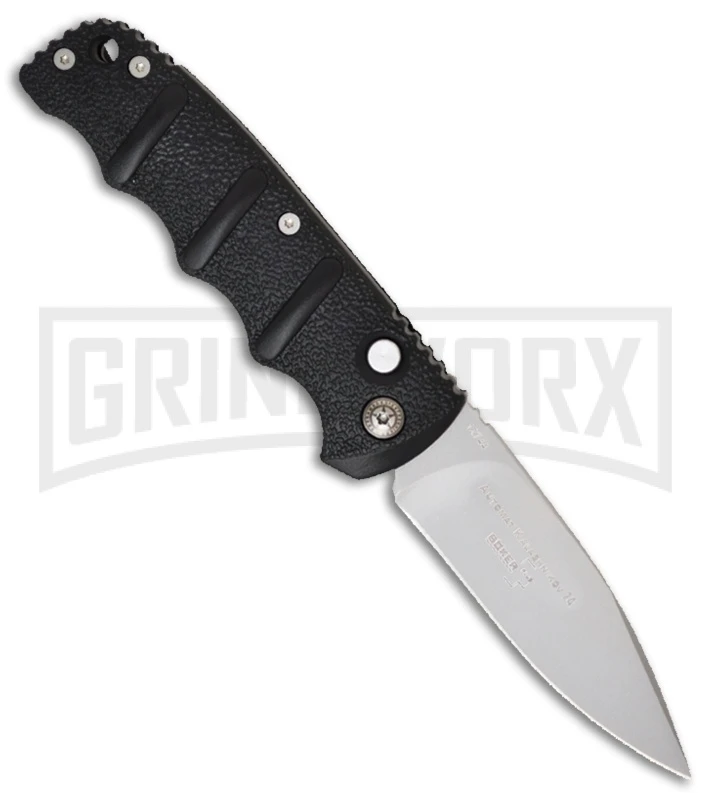 Boker Left Hand Kalashnikov Black Automatic Knife - Bead Blast Plain
