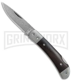 Boker Magnum Damascus Countess Ebony Folding Knife - Damascus Plain