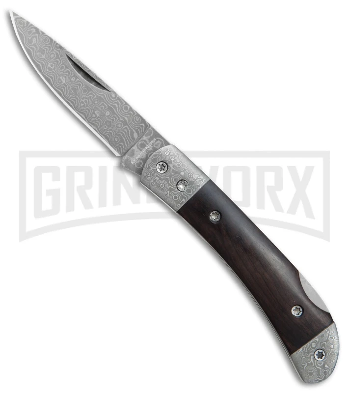 Boker Magnum Damascus Countess Ebony Folding Knife - Damascus Plain